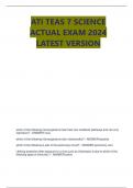 ATI TEAS 7 BIOLOGY 2024 ACTUAL EXAM 400 QUESTIONS AND CORRECT DETAILED ANSWERS WITH RATIONALES