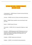 CPHON REVIEW; CHEMOTHERAPY REVIEW EXAM