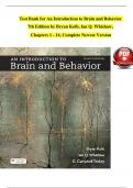 Test Bank for An Introduction to Brain and Behavior 7th Edition by Bryan Kolb, Ian Q. Whishaw,(All Chapters )Complete Newest Version A+