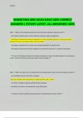 MARKETING AND SALES AHLEI 100% CORRECT ANSWERS | ESTUDY LATEST, ALL ANSWERED 100%