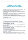 TFM FIRE EXTINGUISHER RULE/STATUES AND CODES