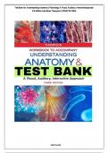 Test Bank for Understanding Anatomy & Physiology: A Visual, Auditory, Interactive Approach 3rd Edition Gale Sloan Thompson (UPDATED 2024)