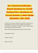 ESRI ArcGIS CERTIFICATION BUNDLED EXAMS::::: QUESTIONS AND CORRECT ANSWERS | LATEST UPDATE 2024/2025