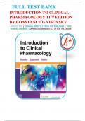 Test Bank for Introduction to Clinical Pharmacology, 11th Edition by Constance G. Visovsky|9780443115950|All Chapters 1-20|LATEST