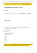 Assessment and Management of Patients With Diabetes Mellitus Questions And Answers Tested And Verified. Latest Update 2024-2025 GRADED A+