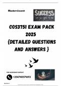 COS3751 EXAM PACK 2025  {DETAILED QUESTIONS AND ANSWERS }