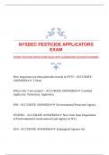 NYSDEC PESTICIDE APPLICATORS EXAM WITH GUARANTEED ACCURATE ANSWERS