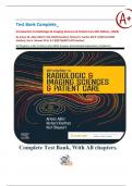 Test Bank Complete_ Introduction to Radiologic & Imaging Sciences & Patient Care 8th Edition, (2023) By Arlene M. Adler, Richard R. Carlton & Kori L. Stewart| All Chapters 1-26| 4 Units| Latest With Answers And Detailed Explanation| Graded A+