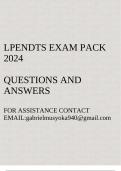 LPENGTS Exam pack 2024(Questions and answers)