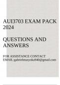 AUI3703 Exam pack 2024(The Internal Audit Process: Specific Engagements and Reporting)