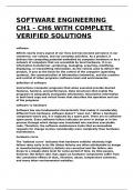 SOFTWARE ENGINEERING CH1 - CH6 WITH COMPLETE VERIFIED SOLUTIONS