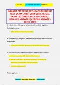 INDIANA PESTICIDE APPLICATOR RIGHT OF WAY EXAM LATEST 2024-2025 ACTUAL EXAM 100 QUESTIONS AND CORRECT DETAILED ANSWERS (VERIFIED ANSWERS RATED 100%