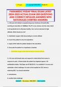 PARAMEDIC FISDAP FINAL EXAM LATEST 2024-2025 ACTUAL EXAM 200 QUESTIONS AND CORRECT DETAILED ANSWERS WITH RATIONALES (VERIFIED ANSWERS