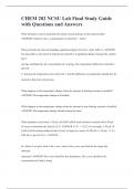 CHEM 202 NCSU Lab Final Study Guide with Questions and Answers