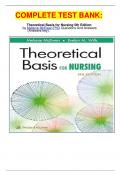 COMPLETE TEST BANK: Theoretical Basis for Nursing 5th Edition by Melanie McEwen PhD Questions And Answers (Answers key).