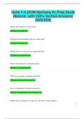 Units 1-2 (RCM Harmony 9)| Prep Study  Material with 100% Verified Answers|  2025/2026