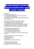 KPEERI READING ROCKETS MODULES EXAM STUDY GUIDE 2 LATEST VERSION