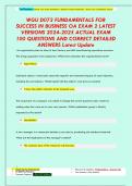 WGU D072 FUNDAMENTALS FOR  SUCCESS IN BUSINESS OA EXAM 2 LATEST  VERSIONS 2024-2025 ACTUAL EXAM  100 QUESTIONS AND CORRECT DETAILED  ANSWERS Latest Update