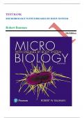 COMPLETE TEST BANK for Microbiology with Diseases by Body System 5th Edition by Bauman, ISBN: 9780134477206 All 26 Chapters Covered, Verified Latest Edition 2024|2025