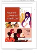 Test Bank for Maternity and Women’s Health Care, 13th Edition (LOWDERMILK),ISBN No; 9780323810180, all 37 Chapters Fully Covered (NEWEST 2025)