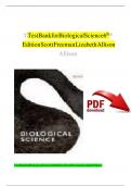 Test Bank - Biological Science, 6th Edition (Freeman, 2017) Chapter 1-54 | All Chapters