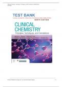 Test Bank for Clinical Chemistry Principles, Techniques, and Correlations 9th Edition by Michael L. Bishop| 9781284238860| All Chapters 1-31| LATEST