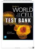 Test Bank for Becker's World of the Cell, 10th Edition (Hardin, 2022), all 26 Chapters full Covered, ISBN No; 9780137441778 (NEWEST 2024)