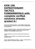 EXW 106 EXPEDITIONARY TACTICS FUNDAMENTALS with complete verified solutions