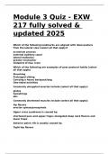 Module 3 Quiz - EXW 217 fully solved & updated 2025