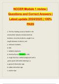 NCCER Module 1 review | Questions and Correct Answers | Latest update 2024/2025 | 100% PASS