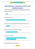 AHN 568 Exam 2 Questions and Correct  Verified Answers