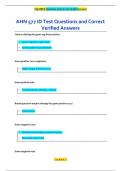 AHN 577 ID Test Questions and Correct  Verified Answers