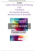 Test Bank For Lehne's Pharmacology for Nursing Care 11th Edition By Jacqueline Rosenjack Burchum,Laura D. Rosenthal