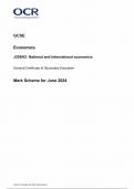 OCR GCSE ECONOMICS  PAPER 2 (J205/02 National and international economics;2024 MARK SCHEME