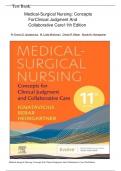 FULL TEST BANK FOR (MEDICAL SURGICAL NURSING CONCEPTS FOR CLINICAL JUDGEMENT AND COLLABORATIVE CARE 11TH EDITION)||NEW EDITION 2024