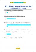 BOLC Phase 1 Module G Questions and  Correct Verified Answers