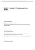 CLMS - Module 2 Federal and State FMLA Exam Questions and Answers