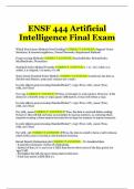 ENSF 444 Artificial Intelligence Final Exam