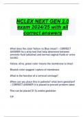 NCLEX NEXT GEN 2.0 exam 2024/25 with all correct answers