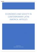 ECONOMICS AND SOCIETY IN CONTEMPORARY LATIN AMERICA: ARTICLES