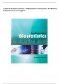 Complete Solution Manual Fundamentals of Biostatistics 8th Edition Author:Rosner All Chapters