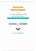 Official summer 2024 Pearson Edexcel GCE In A Level Further Mathematics (9FM0) Paper 3D Further Decision 1 Merged Question Paper + Mark Scheme