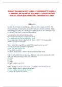 FISDAP TRAUMA LATEST EXAMS (3 DIFFERENT VERSIONS ) QUESTIONS AND VERIFIED ANSWERS / TRAUMA FISDAP ACTUAL EXAM QUESTIONS AND ANSWERS 2024-2025