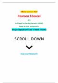 Official summer 2024 Pearson Edexcel GCE In A Level Further Mathematics (9FM0) Paper 4D Pure Mathematics Merged Question Paper + Mark Scheme