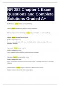 NR 283 Chapter 1 Exam Questions and Complete Solutions Graded A+