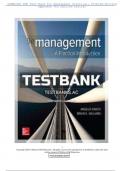 THE Test Bank for Management Practical, Problem-Solving Approach 9th Edition Kinicki.