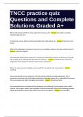 TNCC practice quiz Questions and Complete Solutions Graded A+