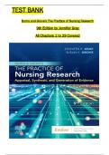 TEST BANK - Gray & Grove, Burns and Groves The Practice of Nursing Research 9th Edition  All 1-29 Chapters Covered ,Latest Edition, ISBN:9780323779258