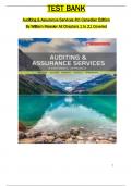 Test Bank For Auditing & Assurance Services 4th Canadian Edition by William Messier All 1-21 Chapters Covered ,Latest Edition, ISBN:9781264876204