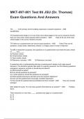 MKT-497-001 Test #4 JSU (Dr. Thomas) Exam Questions And Answers